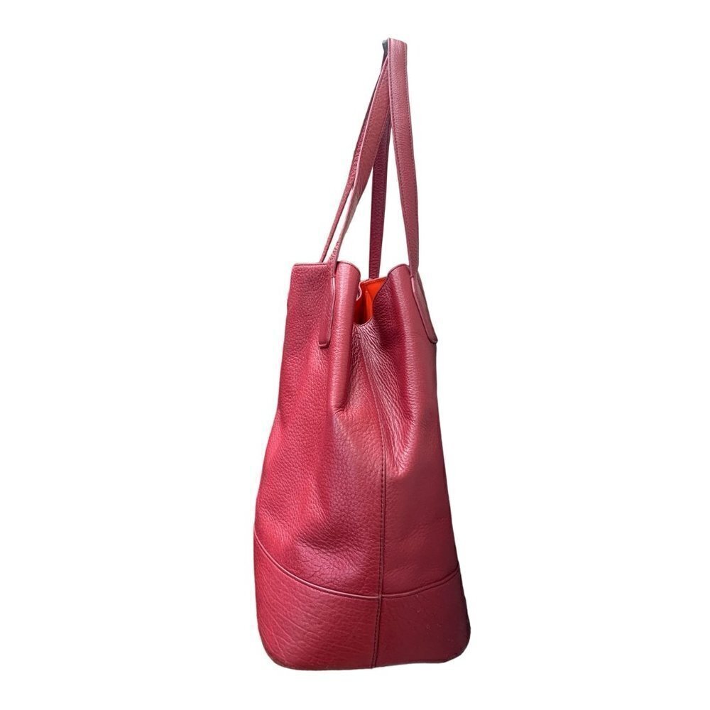 Tory Burch Michelle Extra Large Red Leather Tote - Picture 6 of 14